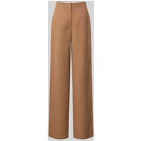 Max Mara Studio Flared Cut Stoffhose mit seitlichen Eingrifftaschen Modell 'GARY' in Hellbraun, Größe 40 von Max Mara Studio