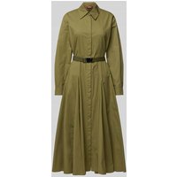 Max Mara Studio Hemdblusenleid mit Taillengürtel Modell 'DANCING' in Khaki, Größe 40 von Max Mara Studio