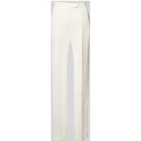 Max Mara Studio Leinenhose in unifarbenem Design Modell 'ALCANO' in Weiss, Größe 36 von Max Mara Studio