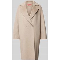 Max Mara Studio Loose Fit Wollmantel aus Kaschmir-Lanawoll-Mix Modell 'GOYA' in Sand Melange, Größe 38 von Max Mara Studio