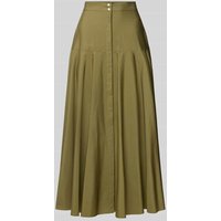 Max Mara Studio Maxirock im Stufen-Look Modell 'OXIRIA' in Khaki, Größe 42 von Max Mara Studio