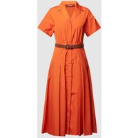 Max Mara Studio Midikleid mit Taillengürtel Modell 'SLAM' in Orange, Größe 36 von Max Mara Studio
