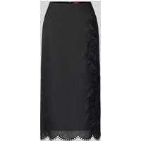 Max Mara Studio Midirock mit Spitzenbesatz Modell 'FIFY' in Black, Größe 38 von Max Mara Studio
