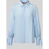 Max Mara Studio Regular Fit Hemdbluse aus reiner Seide in Hellblau, Größe 44 von Max Mara Studio