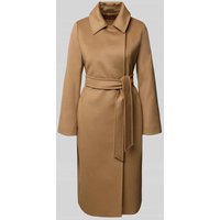 Max Mara Studio Regular Fit Mantel aus reiner Schurwolle Modell 'BCOLLAG' in Camel, Größe 38 von Max Mara Studio