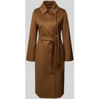 Max Mara Studio Regular Fit Mantel aus reiner Schurwolle Modell 'BCOLLAG' in Cognac, Größe 42 von Max Mara Studio