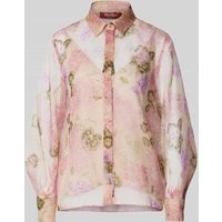 Max Mara Studio Regular Fit Seidenbluse mit verdeckter Knopfleiste in Hellrosa, Größe 40 von Max Mara Studio
