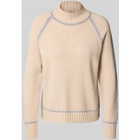 Max Mara Studio Regular Fit Strickpullover aus Woll-Kaschmir-Mix Modell 'PESCARA' in Beige Melange, Größe L von Max Mara Studio