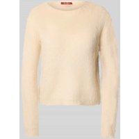 Max Mara Studio Regular Fit Strickpullover mit Mohair-Anteil Modell 'ACETO' in Beige, Größe L von Max Mara Studio