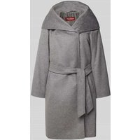 Max Mara Studio Regular Fit Wollmantel aus reiner Schurwolle Modell 'NEWMANG' in Mittelgrau Melange, Größe 38 von Max Mara Studio