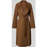 Max Mara Studio Regular Fit Wollmantel mit Kaschmir-Anteil Modell 'CLES' in Cognac, Größe 40 von Max Mara Studio