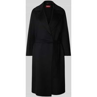 Max Mara Studio Wollmantel mit Seiden- und Kaschmir-Anteil Modell 'CLES' in Black, Größe 46 von Max Mara Studio