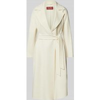Max Mara Studio Wollmantel mit Seiden- und Kaschmir-Anteil Modell 'CLES' in Weiss, Größe 38 von Max Mara Studio