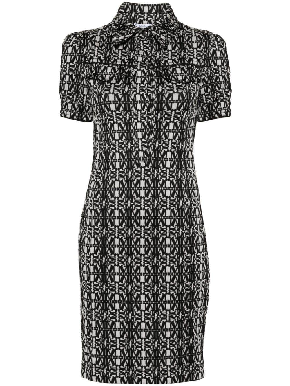 Max Mara Cesy Kleid aus Monogramm-Jacquard - Weiß von Max Mara