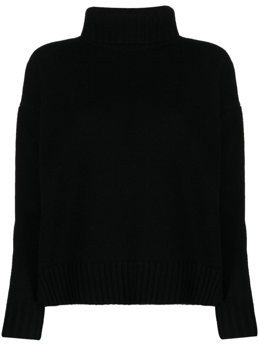 Max Mara Fein gestrickter Rollkragenpullover - Schwarz von Max Mara