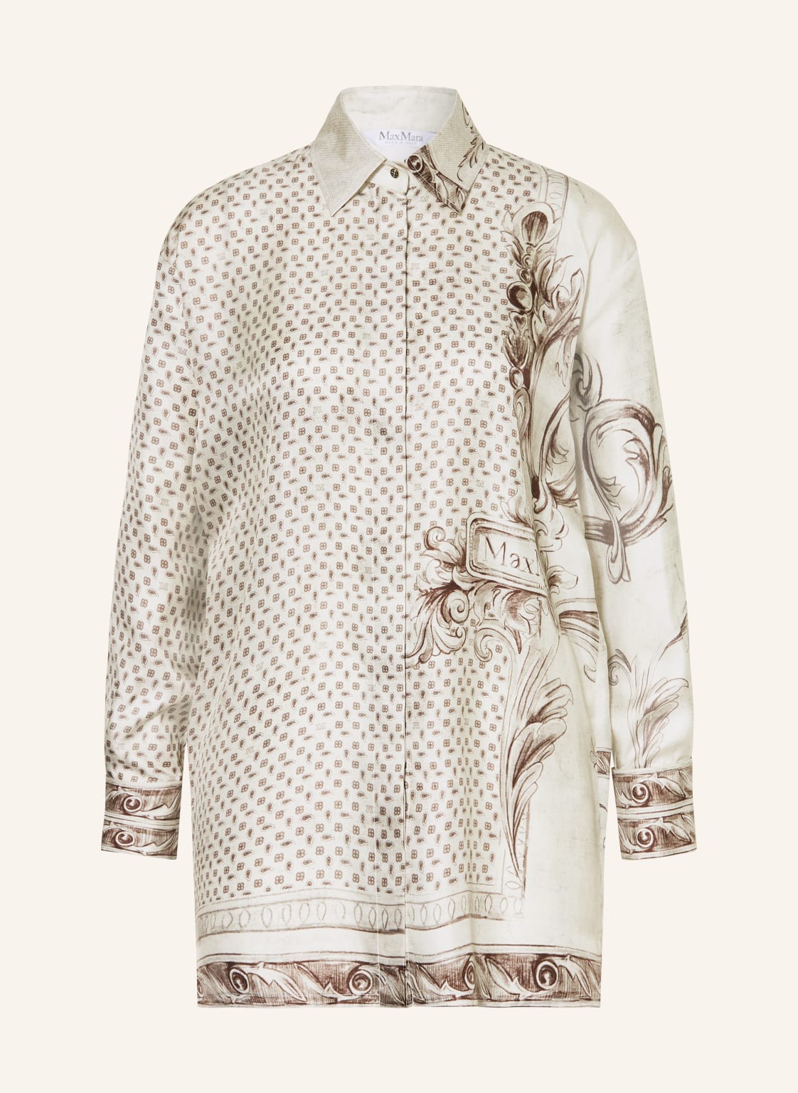 Max Mara Hemdbluse Mxmgrado Aus Seide beige von Max Mara