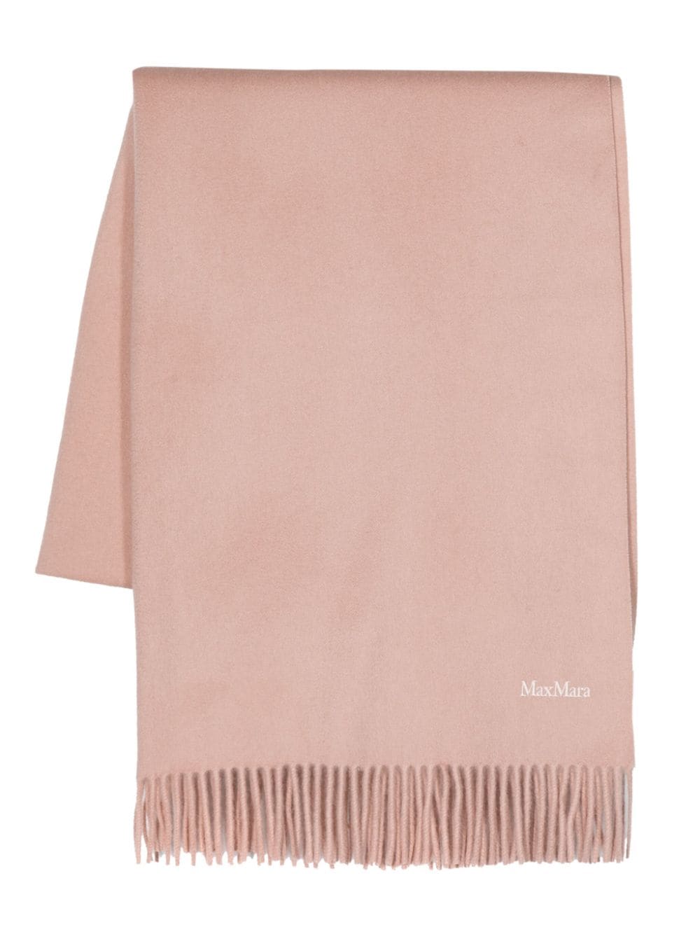 Max Mara Kaschmirschal mit Logo-Stickerei - Rosa von Max Mara