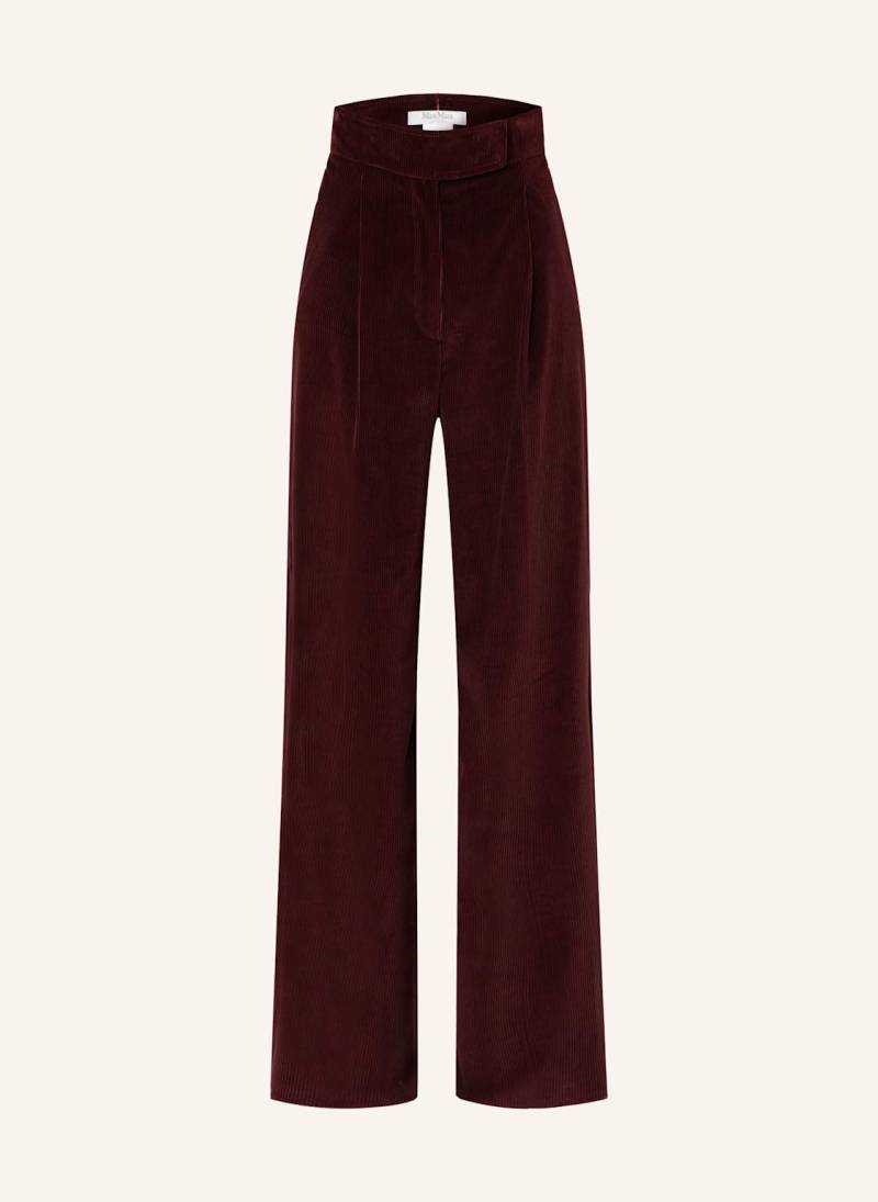 Max Mara Marlenehose Bosso Aus Cord rot von Max Mara