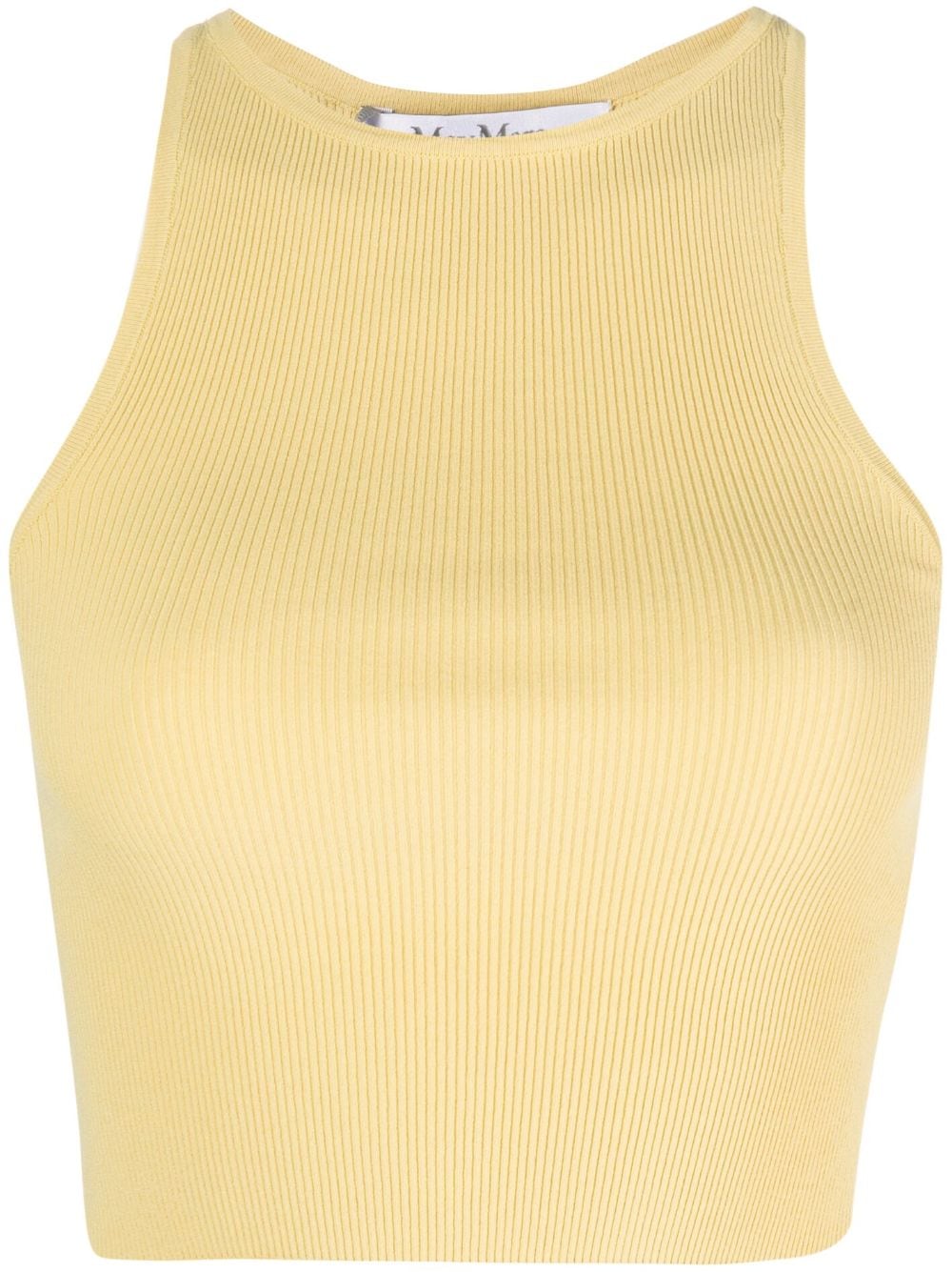 Max Mara Neckholder-Top aus geripptem Strick - Gelb von Max Mara