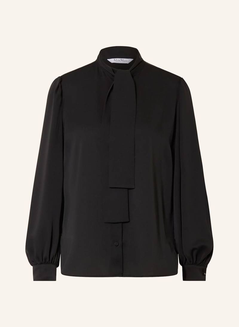 Max Mara Schluppenbluse Melania Aus Seide schwarz von Max Mara
