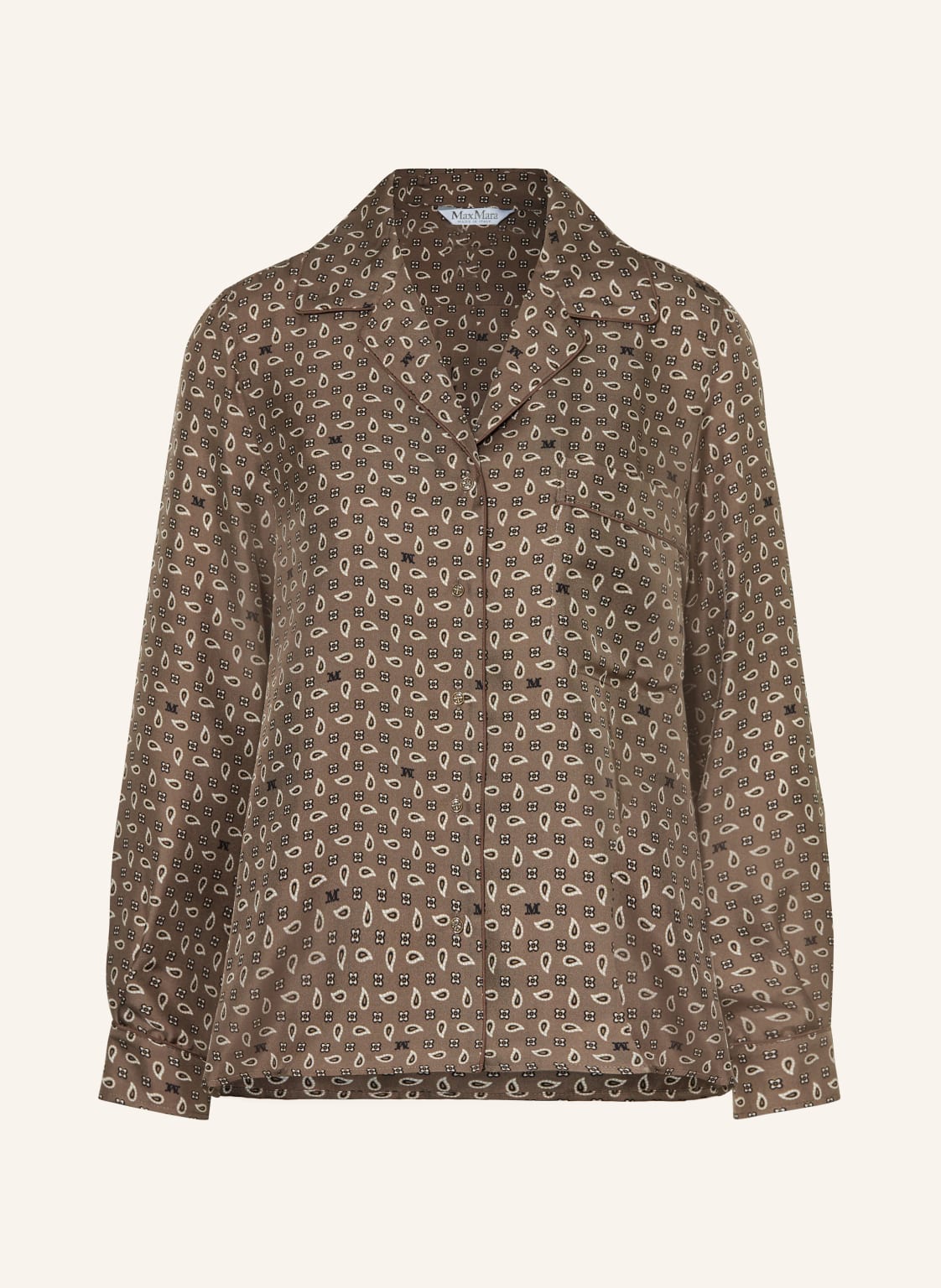 Max Mara Seidenbluse Mxmdisco braun von Max Mara