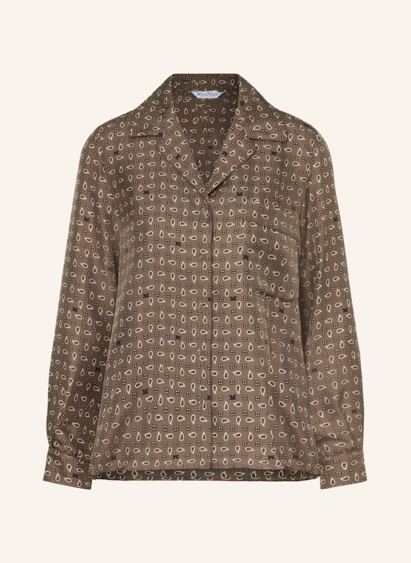 Max Mara Seidenbluse Mxmdisco braun von Max Mara