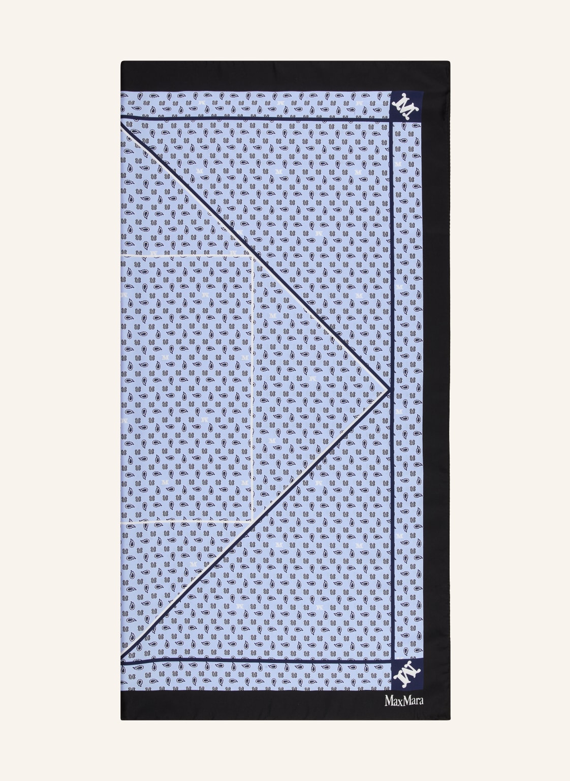 Max Mara Seidentuch Acarre blau von Max Mara