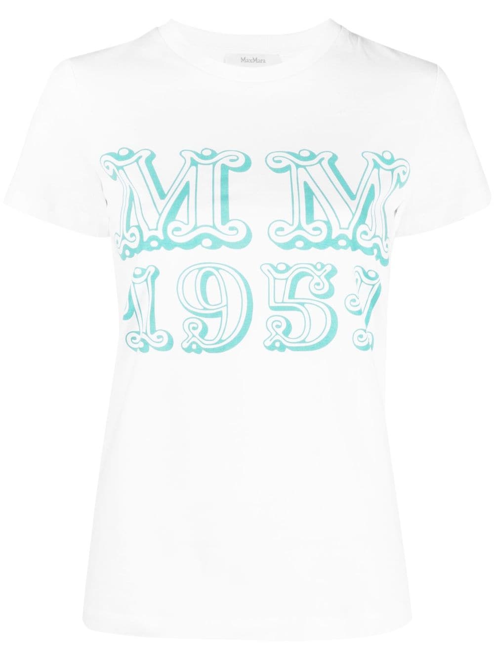 Max Mara T-Shirt mit grafischem Print - Weiß von Max Mara