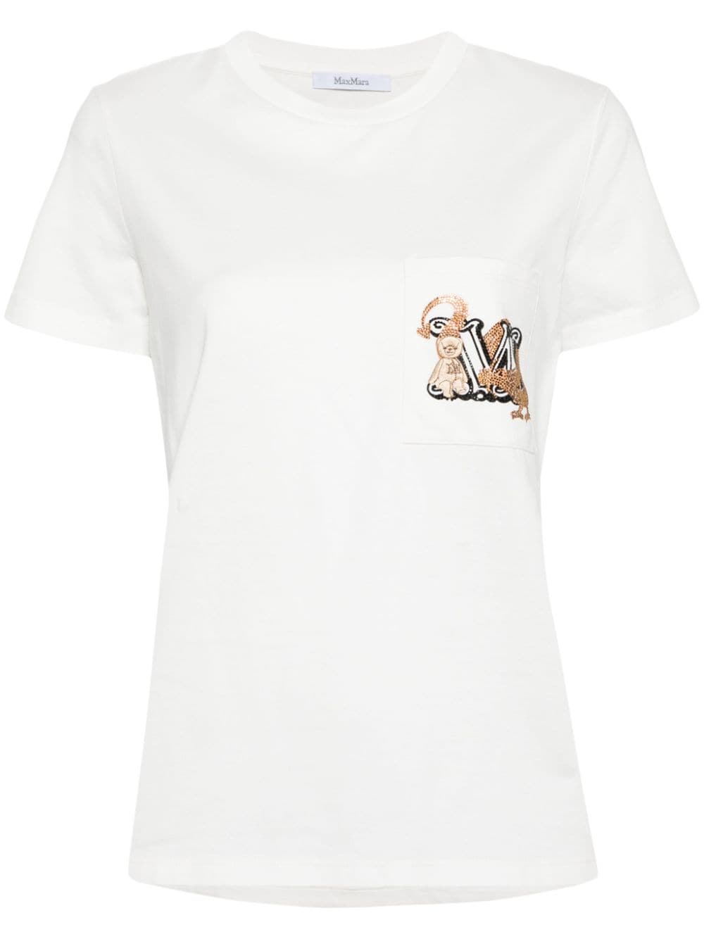 Max Mara T-Shirt mit grafischem Print - Weiß von Max Mara