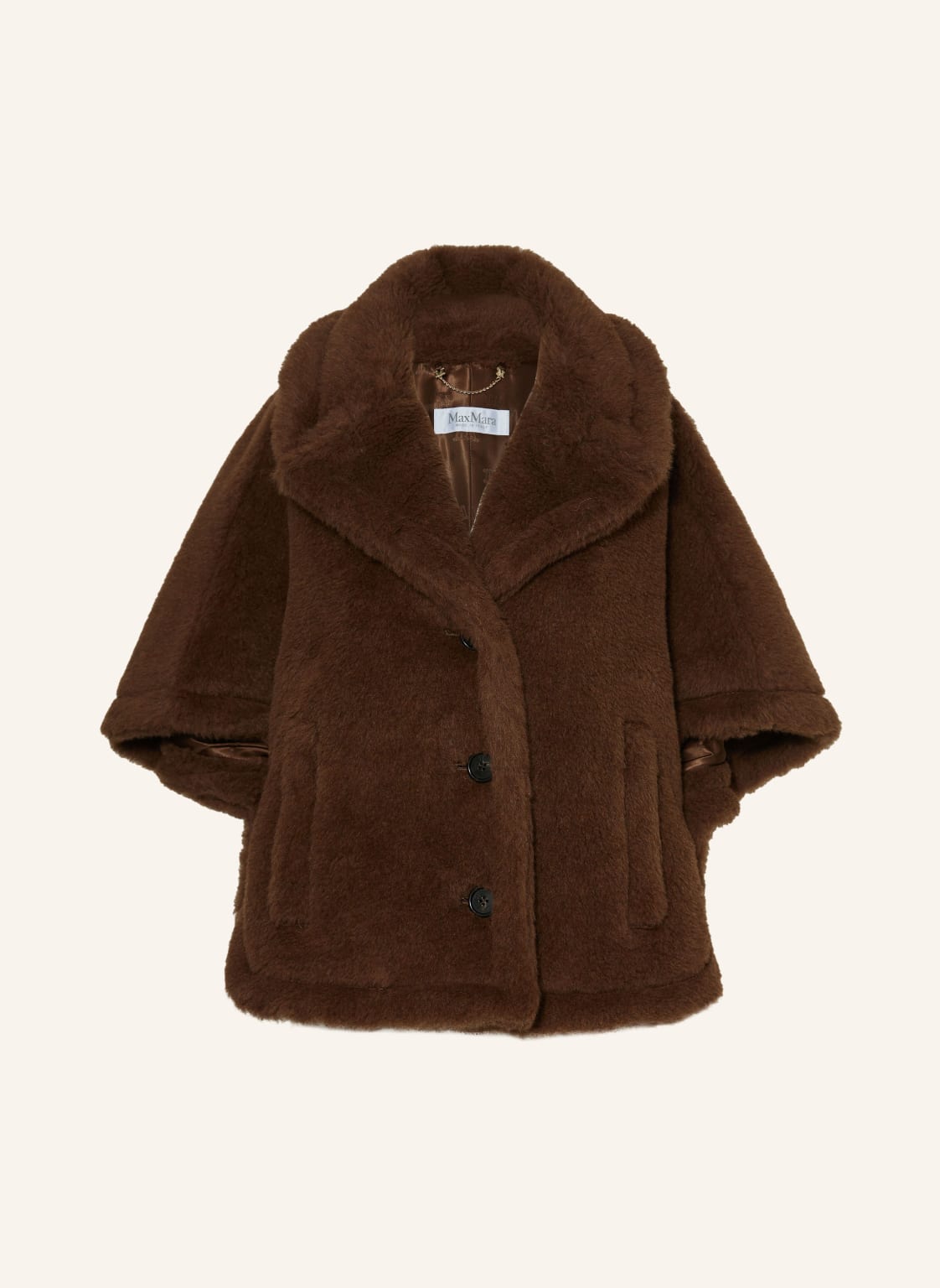 Max Mara Teddyfell-Cape Corvino Mit Alpaka braun von Max Mara