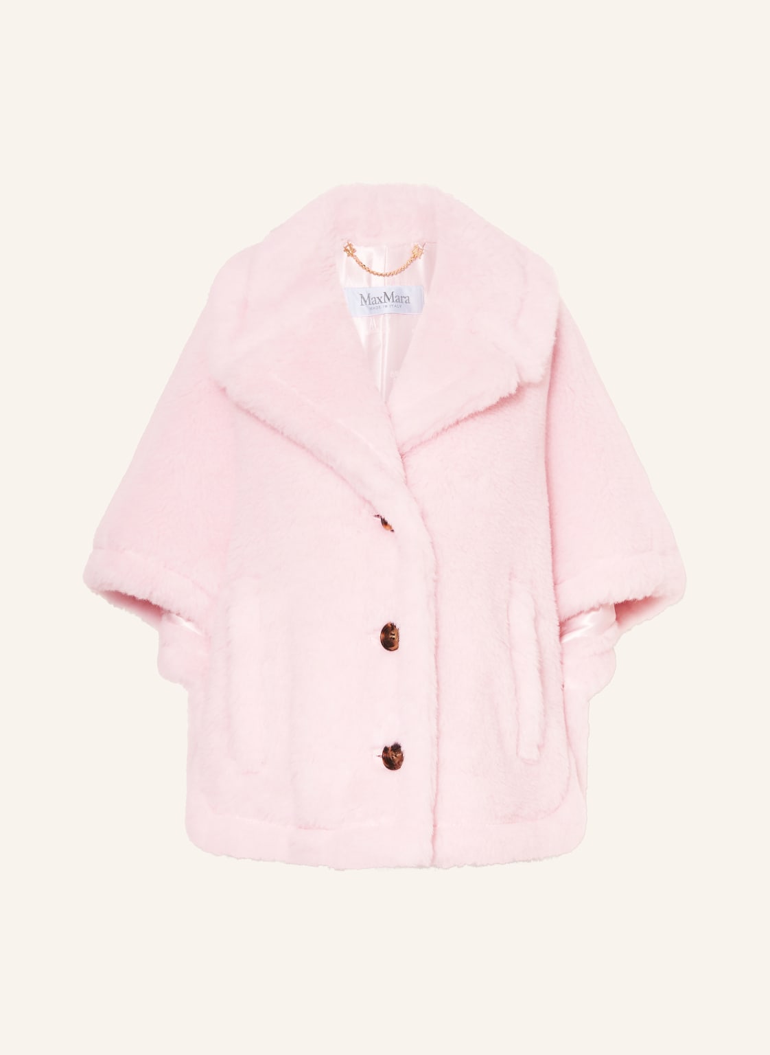 Max Mara Teddyfell-Cape mxacorvino1 Mit Alpaka rosa von Max Mara