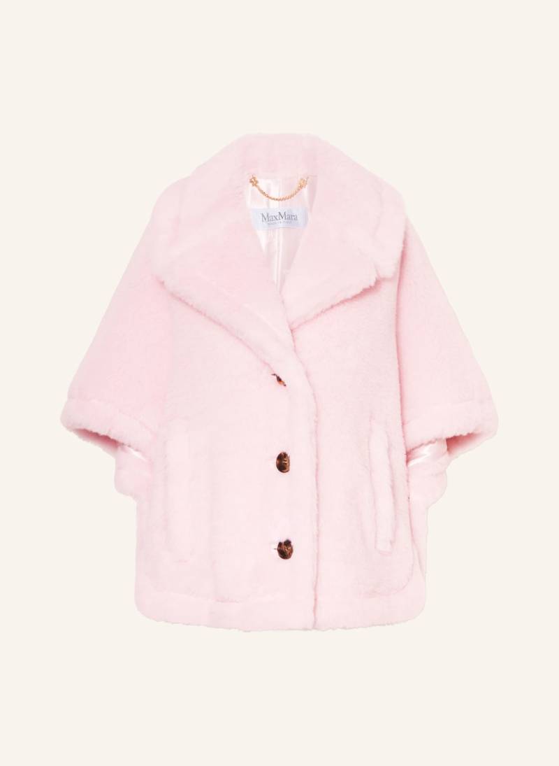 Max Mara Teddyfell-Cape mxacorvino1 Mit Alpaka rosa von Max Mara
