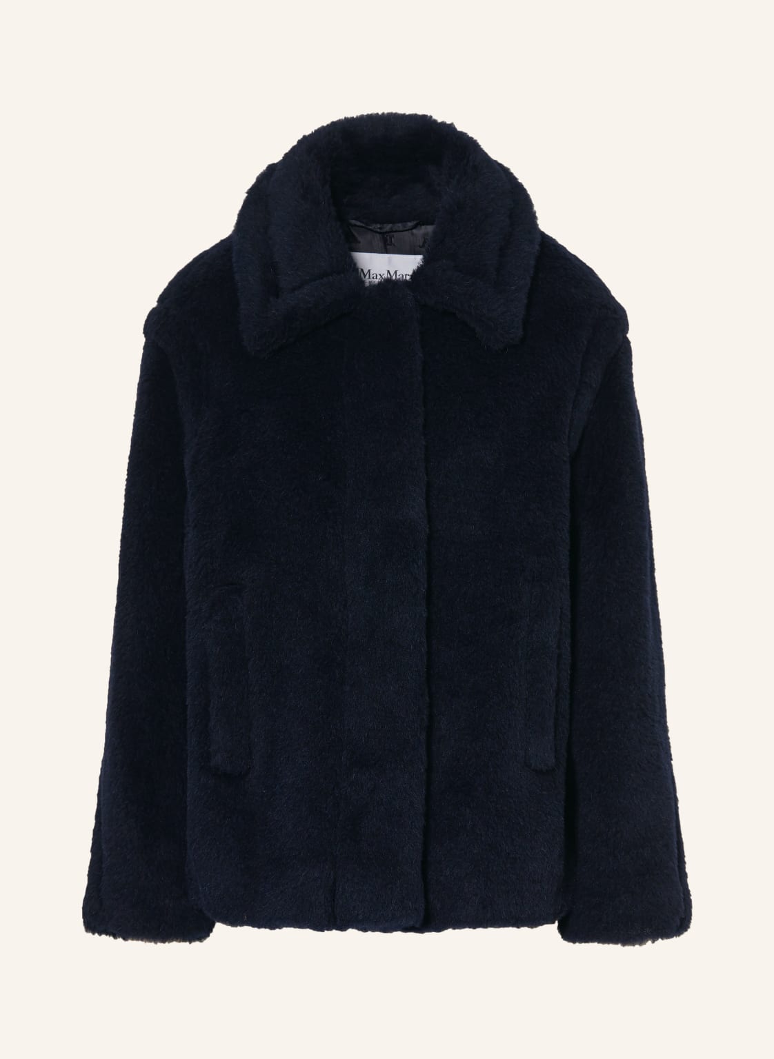 Max Mara Teddyfell-Jacke Mxmfuggito Mit Alpaka blau von Max Mara