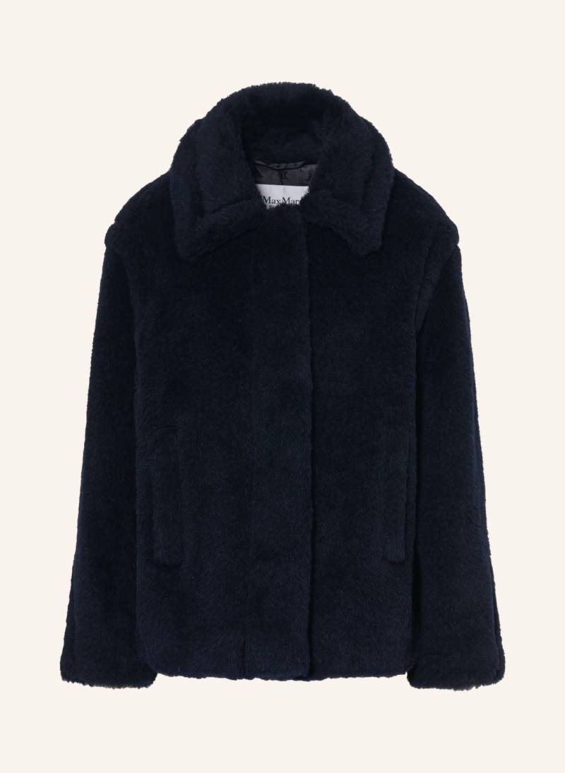 Max Mara Teddyfell-Jacke Mxmfuggito Mit Alpaka blau von Max Mara