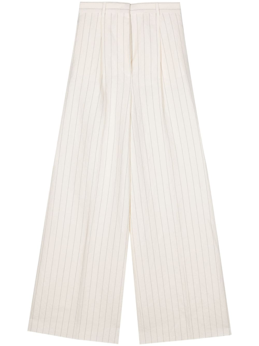 Max Mara Weite Giuliva Hose mit Nadelstreifen - Nude von Max Mara