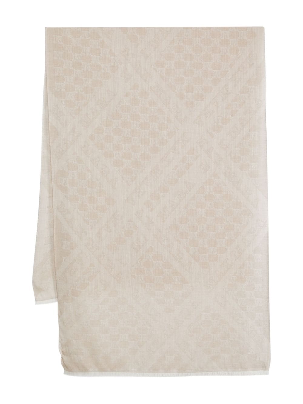 Max Mara Yaqui Schal mit Jacquard-Logo - Nude von Max Mara