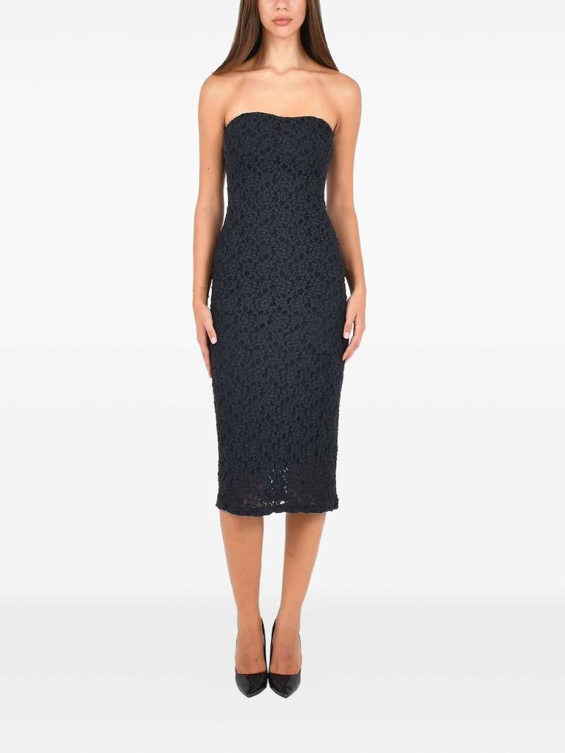 Max Mara Schulterfreies Midikleid mit Spitze - Blau von Max Mara