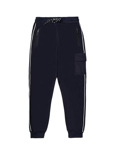 Max Men Herren Jogginghose elastischer Bund Freizeit Hose Cargotasche Kordelzug, Farben:Navy, Größe Hosen:XXL von Max Men