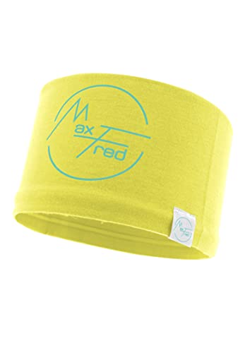 Max & Fred Funktionsstirnband Bamboo Sunshine - Atmungsaktives, elastisches Stirnband aus Bambus - Hypoallergen & mit Thermo-Effekt - Unisex für Erwachsene, Gelb von Max & Fred