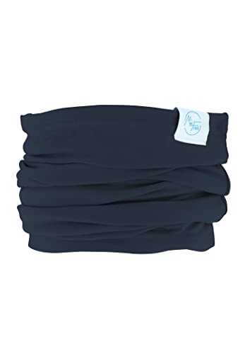 Max & Fred Multifunktionstuch Bamboo Dress Blue - Elastisches, Atmungsaktives Schlauchtuch aus Bambus - Hypoallergen & mit Thermo-Effekt - Unisex für Erwachsene, Dunkelblau von Max & Fred