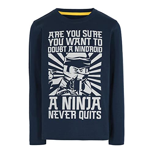 Lego® Jungen Langarmshirt Ninjago 0228 (122, Dunkelblau) von Max und Mia