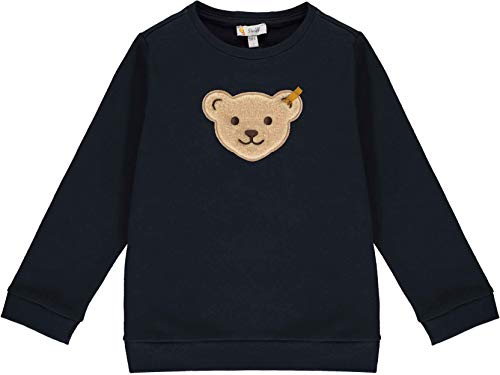 Max und Mia Steiff Jungen Sweatshirt mit Quietsche Bär Squeezer (Navy (Nachtblau, 122) von Max und Mia