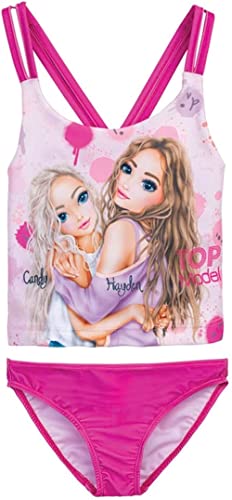 Max und Mia Top Model Mädchen Tankini in pink (140, Tankini) von Max und Mia