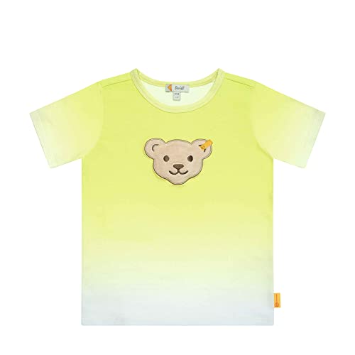 Steiff Jungen Kurzarm T- Shirt mit Quietsche Bär Squeezer (104, Lime - Verlaufend) von Max und Mia
