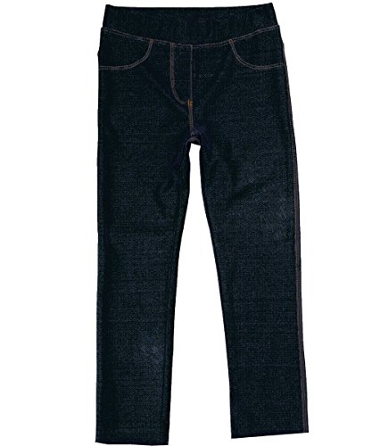 Topo in Fashion Mädchen gefütterte Thermo Jeggings Denim (128, Schwarz) von Max und Mia