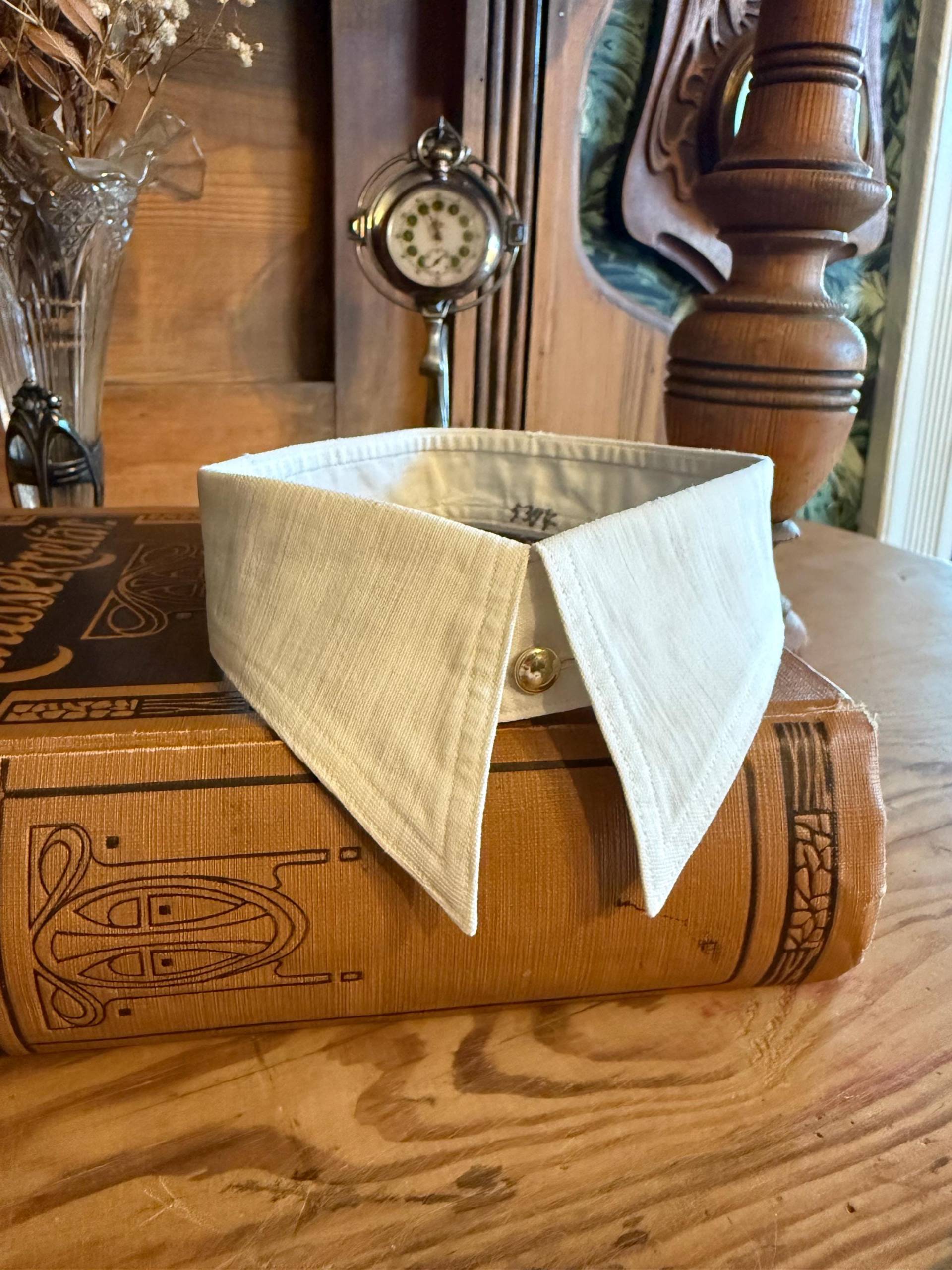 Edwardian - Detachable Spearpoint Collar 1910S/1920S 1930S Eu38 Uk15 von MaxErlerLeipzig