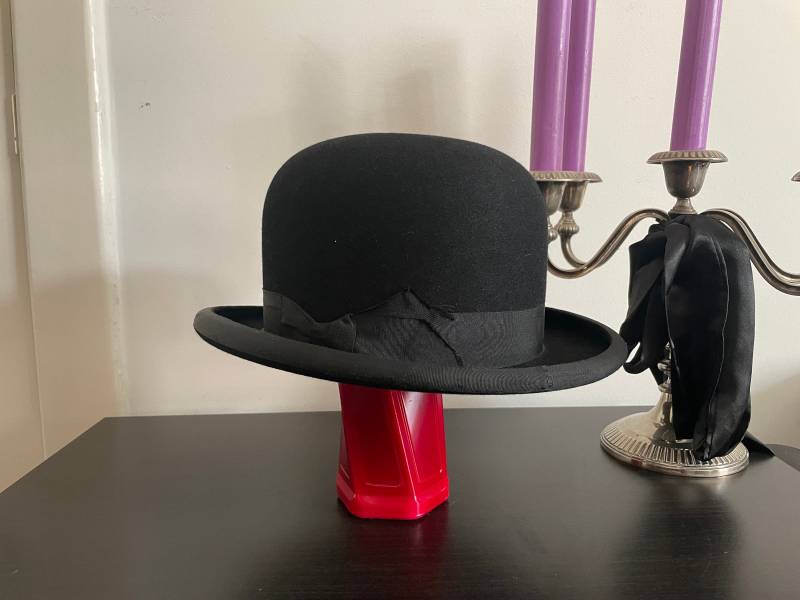 Victorian/Edwardian - Black Bowler Hat 1900S 1910S Eu 59 Uk 7 1/4 Us 3/8 von MaxErlerLeipzig