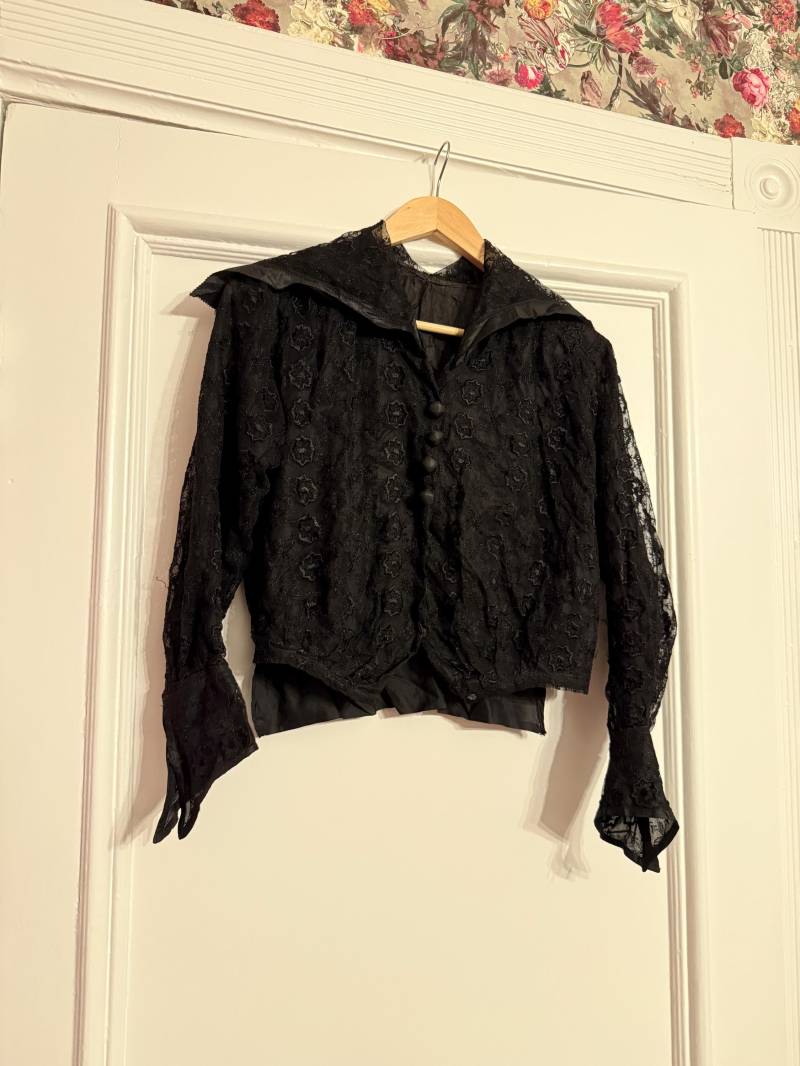 Victorian/Edwardian - Black Women Dress Blouse 1900S 1910S Lace von MaxErlerLeipzig