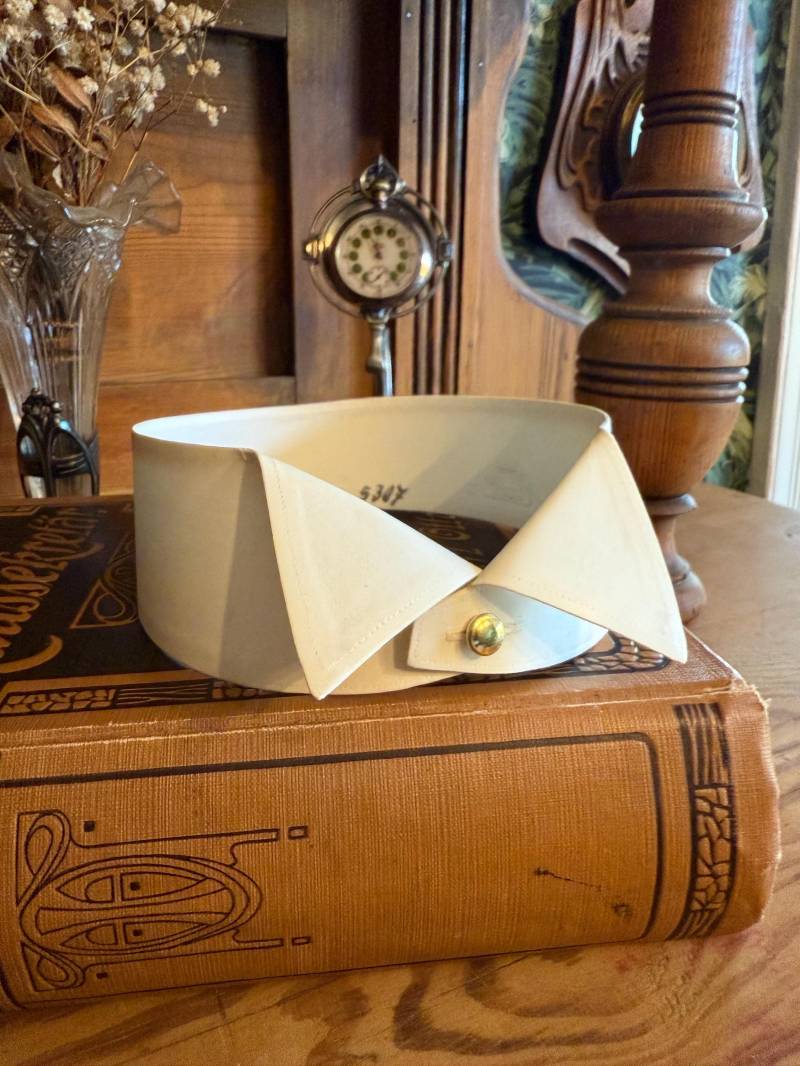 Victorian/Edwardian - Detachable Wing Tip Collar 1900S 1910S Eu38 Uk15 von MaxErlerLeipzig