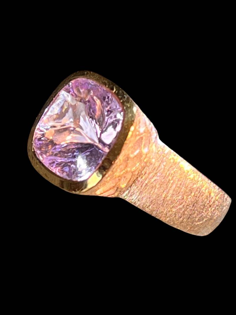 Amethyst Designbrillant Ring in Silber von MaxGloriaOpal